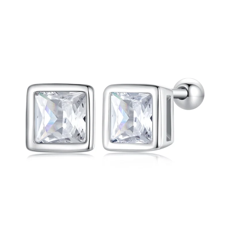 (image for) Pandora Style Princess Zirconia Studs Earrings - BSE885-L - Product Image