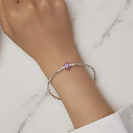 Pandora Style Purple Double Layer Silicone Spacer - BSC883-VT