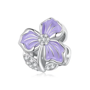 (image for) Pandora Style Purple Flower Charm - BSC890