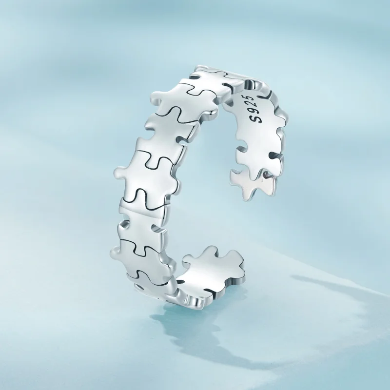 (image for) Pandora Style Puzzle Open Ring - SCR925 - View 2