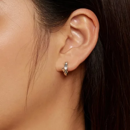 Pandora Style Rabbit Hoop Earrings - SCE1616