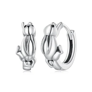 (image for) Pandora Style Rabbit Hoop Earrings - SCE1616