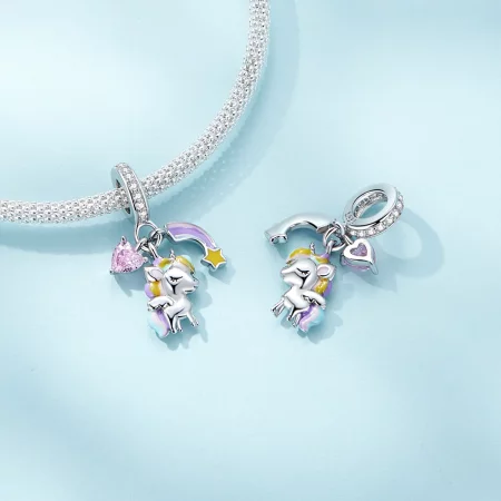 Pandora Style Rainbow Unicorn Dangle - SCC2468