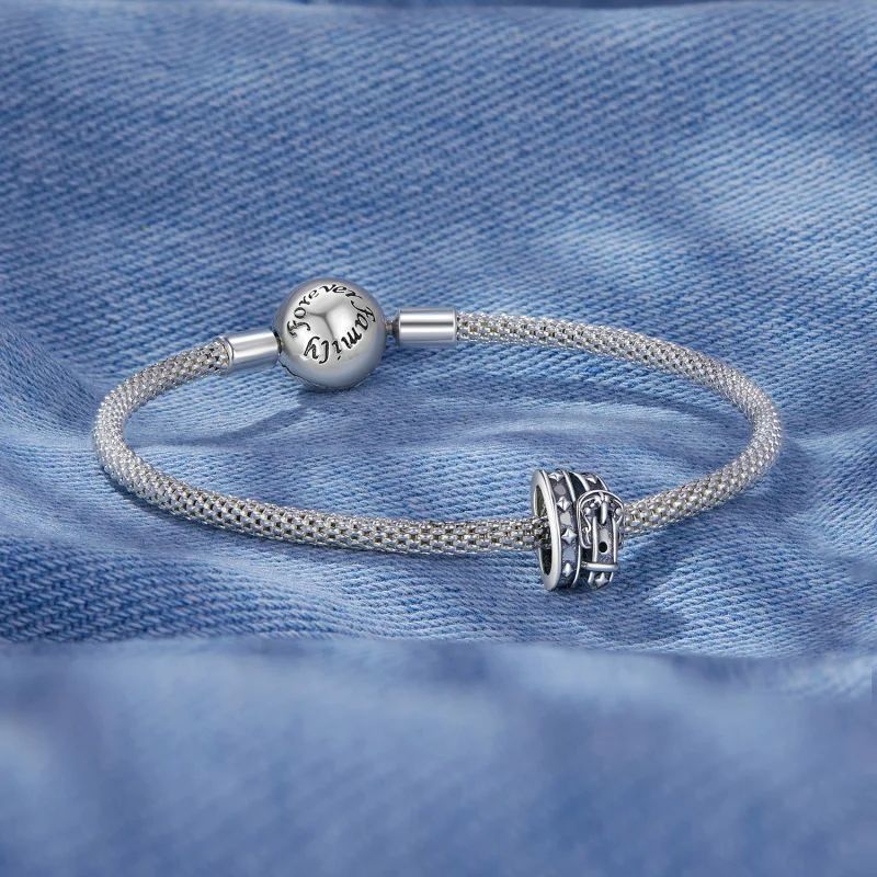 (image for) Pandora Style Retro Belt Charm - SCC2568 - View 5