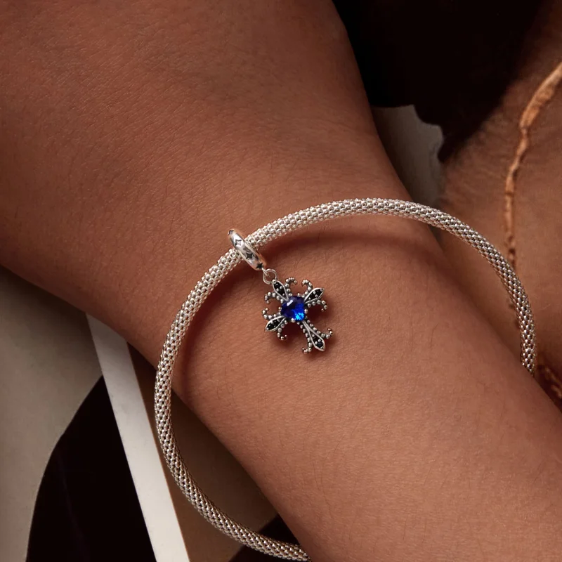 (image for) Pandora Style Retro Cross Dangle - SCC2643 - View 6