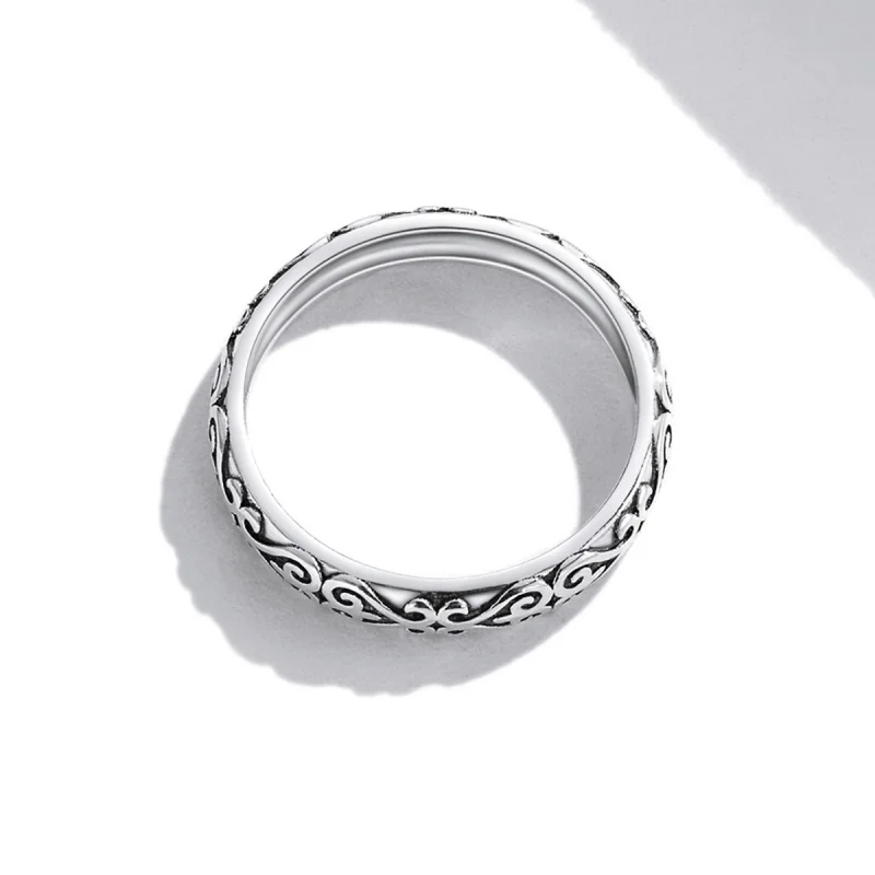 (image for) Pandora Style Retro Embossed Pattern Ring - SCR776 - View 3