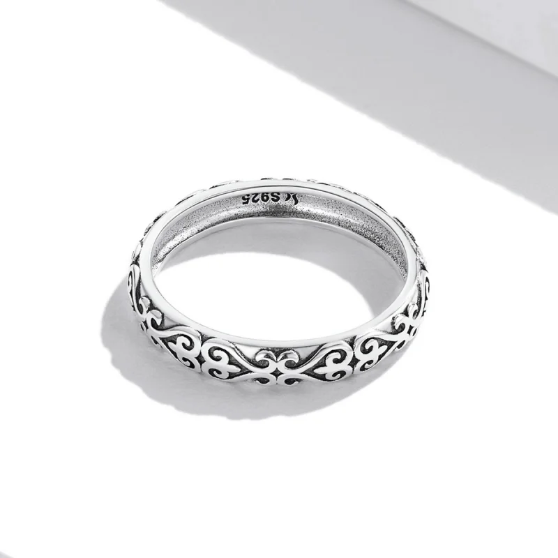 (image for) Pandora Style Retro Embossed Pattern Ring - SCR776 - View 4