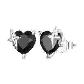 Pandora Style Retro Heart Studs Earrings - SCE1654 Pandora Style Retro Heart Studs Earrings - SCE1654