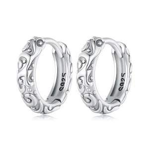 (image for) Pandora Style Retro Pattern Hoop Earrings - SCE1659