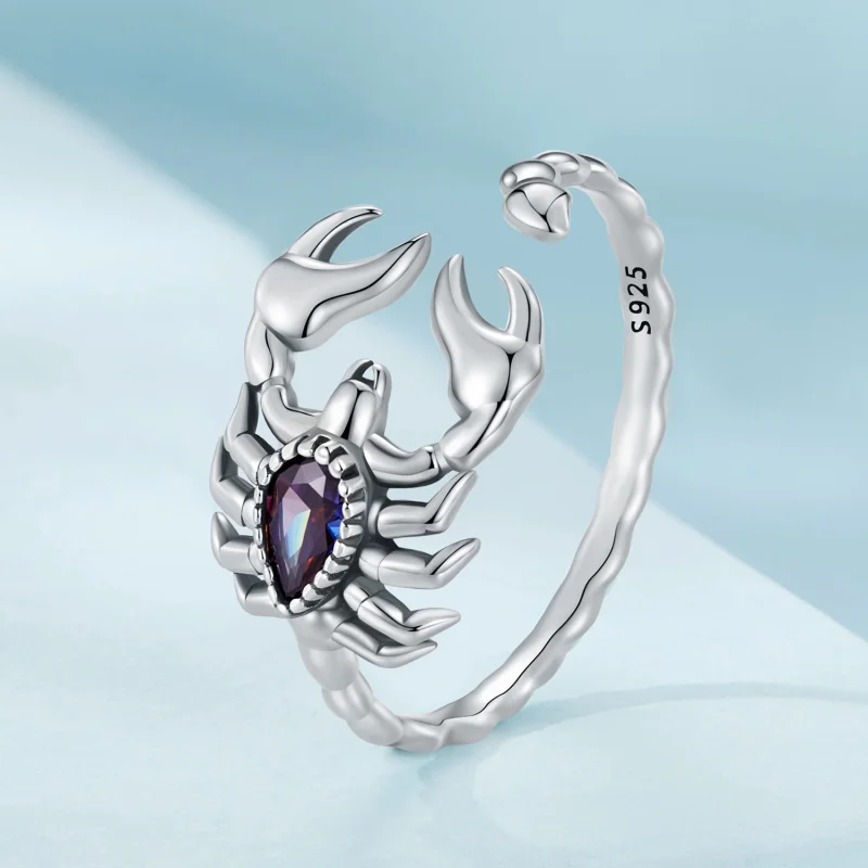 (image for) Pandora Style Retro Scorpion Open Ring - SCR974-E - View 2
