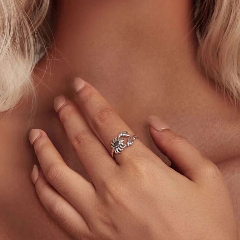 (image for) Pandora Style Retro Scorpion Open Ring - SCR974-E - View 4