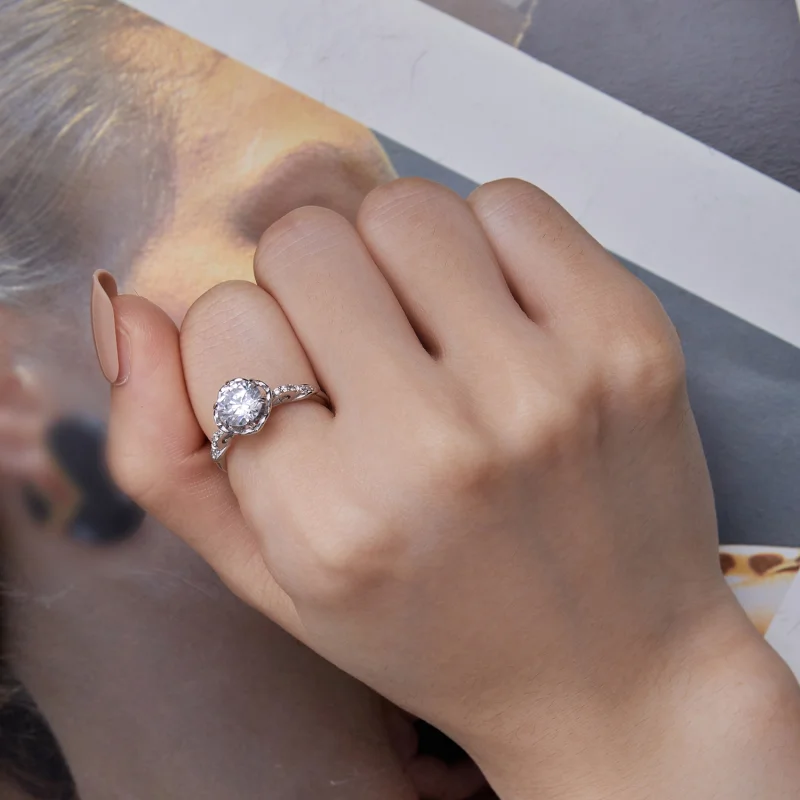 (image for) Pandora Style Romantic Rose Ring - BSR387 - View 7