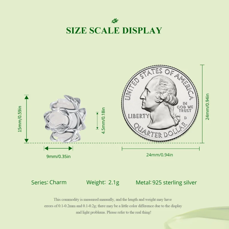 (image for) Pandora Style Rose Charm - SCC2602 - View 7