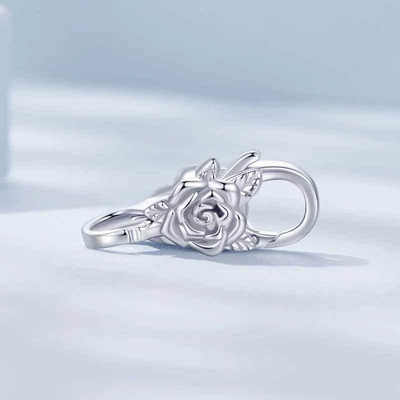 (image for) Pandora Style Rose Double Lobster Clasp - BSP024 - View 2