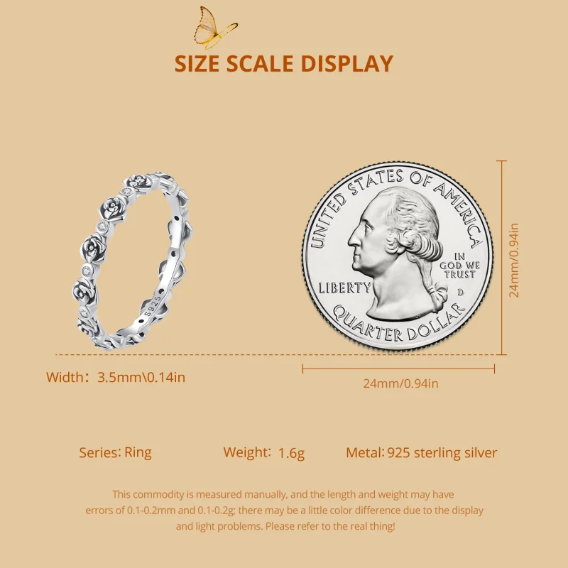 (image for) Pandora Style Rose Ring - SCR960 - View 6