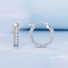 Pandora Style Shine Hoop Earrings - BSE868 Pandora Style Shine Hoop Earrings - BSE868