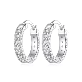 Pandora Style Shine Hoop Earrings - BSE868 Pandora Style Shine Hoop Earrings - BSE868