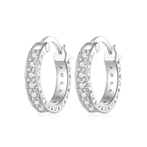(image for) Pandora Style Shine Hoop Earrings - BSE868