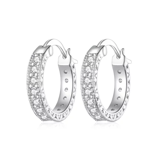 Pandora Style Shine Hoop Earrings - BSE868