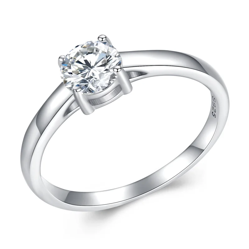 (image for) Pandora Style Shining Moissanite Ring(One Certificate) - MSR005 - Product Image