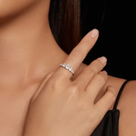 Pandora Style Shining Moissanite Ring(One Certificate) - MSR037