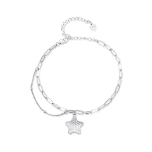 (image for) Pandora Style Shining Star Chain Bracelet - BSB137