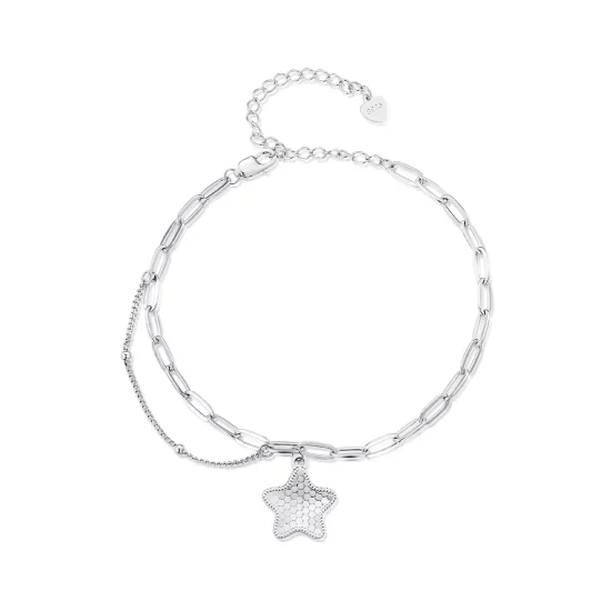 Pandora Style Shining Star Chain Bracelet - BSB137