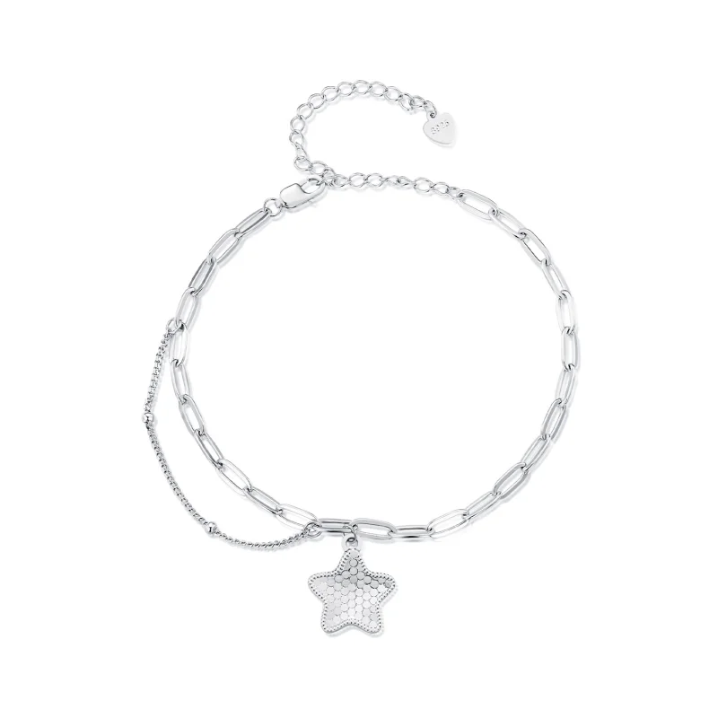 (image for) Pandora Style Shining Star Chain Bracelet - BSB137 - Product Image