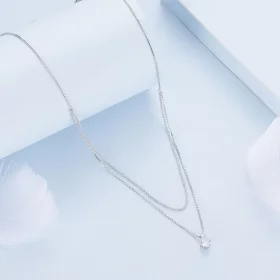 Pandora Style Shiny Double Layer Necklace - BSN358 Pandora Style Shiny Double Layer Necklace - BSN358