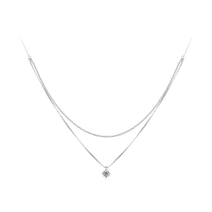 (image for) Pandora Style Shiny Double Layer Necklace - BSN358