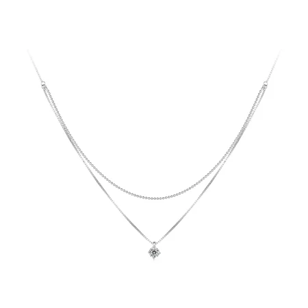 Pandora Style Shiny Double Layer Necklace - BSN358