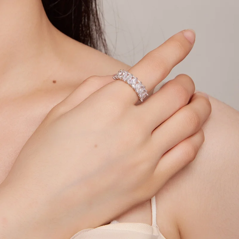 (image for) Pandora Style Shiny Zircon Ring - BSR409 - View 5