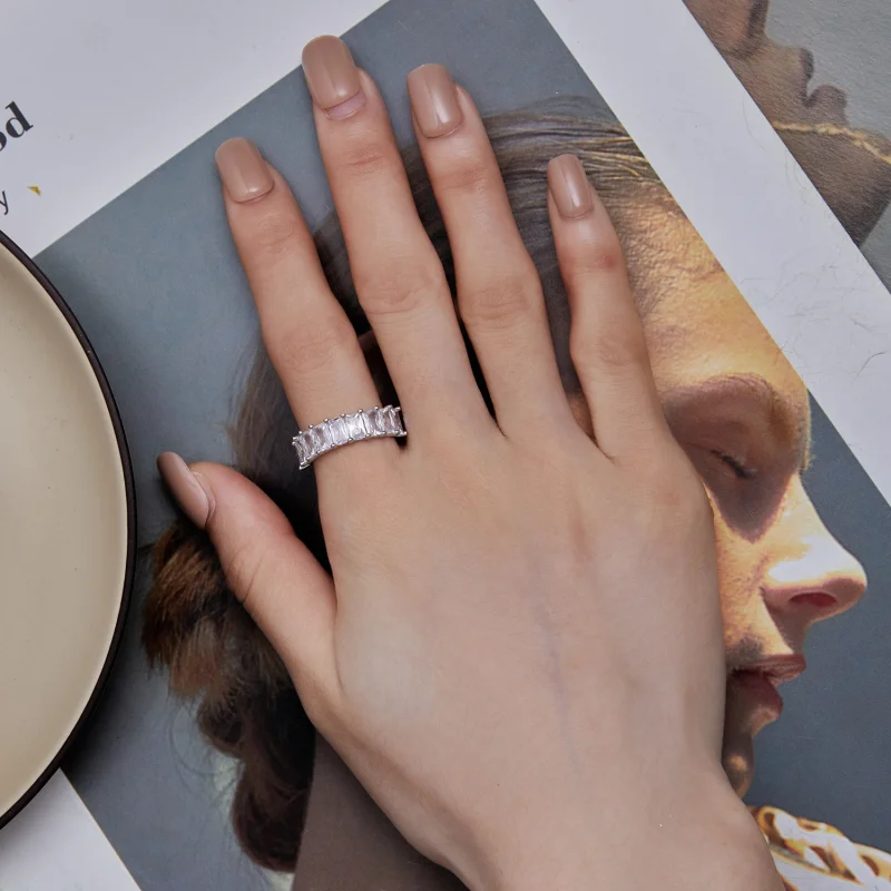 (image for) Pandora Style Shiny Zircon Ring - BSR409 - View 6