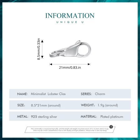 Pandora Style Simple Double Lobster Clasp - BSP025
