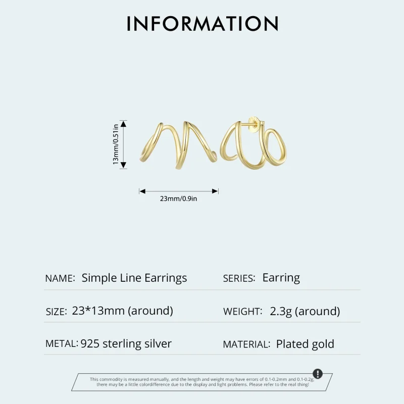 (image for) Pandora Style Simple Lines Stud Earrings - SCE986-B - View 5