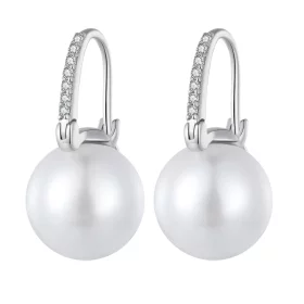 Pandora Style Simple Shell Beads Hoop Earrings - SCE1583 Pandora Style Simple Shell Beads Hoop Earrings - SCE1583