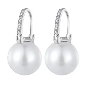 (image for) Pandora Style Simple Shell Beads Hoop Earrings - SCE1583