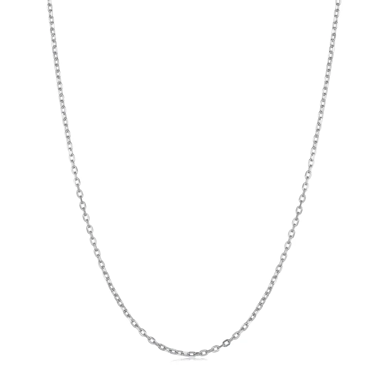 (image for) Pandora Style Simple Silver Necklace - SCA018 - View 3