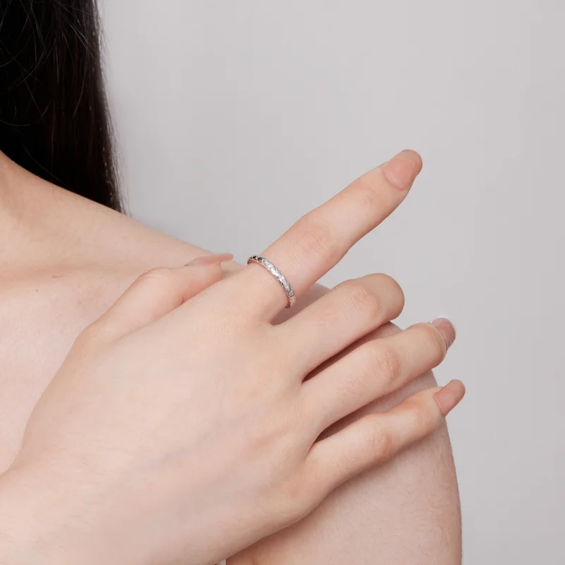 (image for) Pandora Style Simple Single Ring - BSR425 - View 5