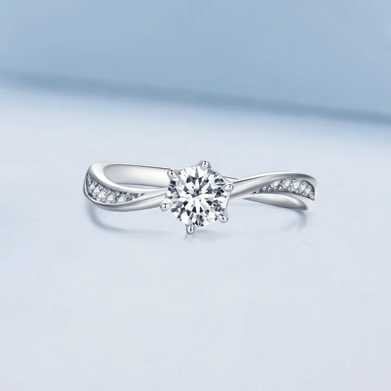 (image for) Pandora Style Simple Tie Ring - BSR420 - View 3