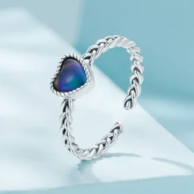 Pandora Style Simple Twist Heart-Shaped Ring - SCR956 Pandora Style Simple Twist Heart-Shaped Ring - SCR956