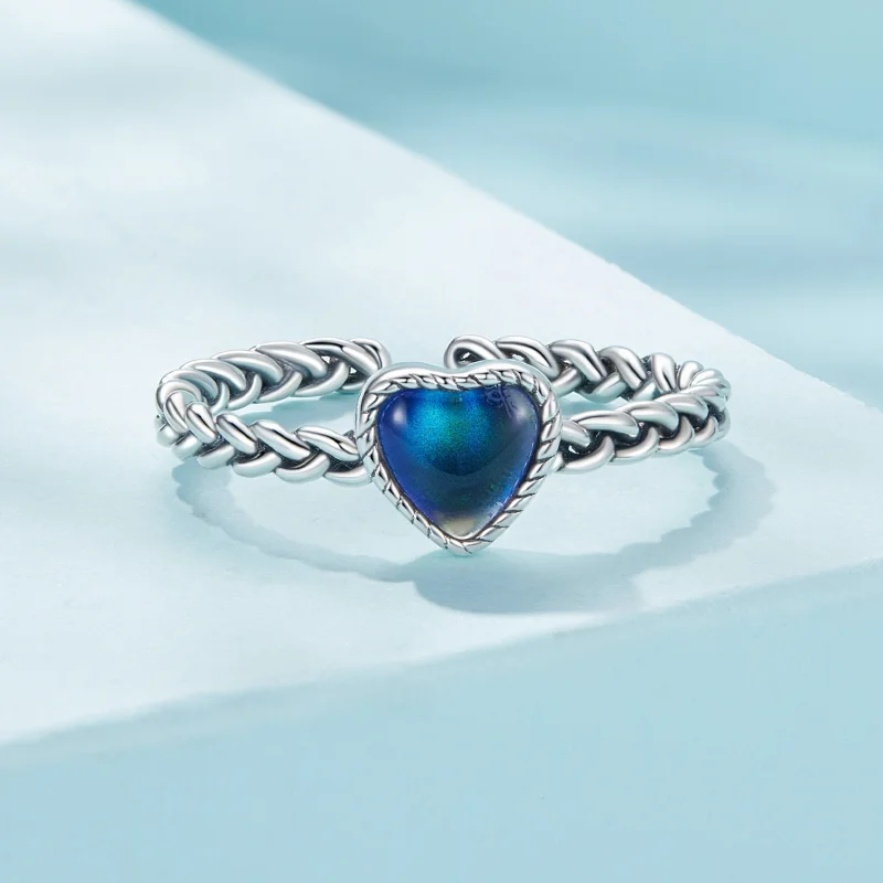 (image for) Pandora Style Simple Twist Heart-Shaped Ring - SCR956 - View 5