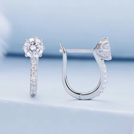 Pandora Style Simple Zircon Hoop Earrings - BSE856