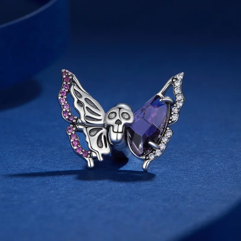 (image for) Pandora Style Skeleton Butterfly Charm - BSC911 - View 2