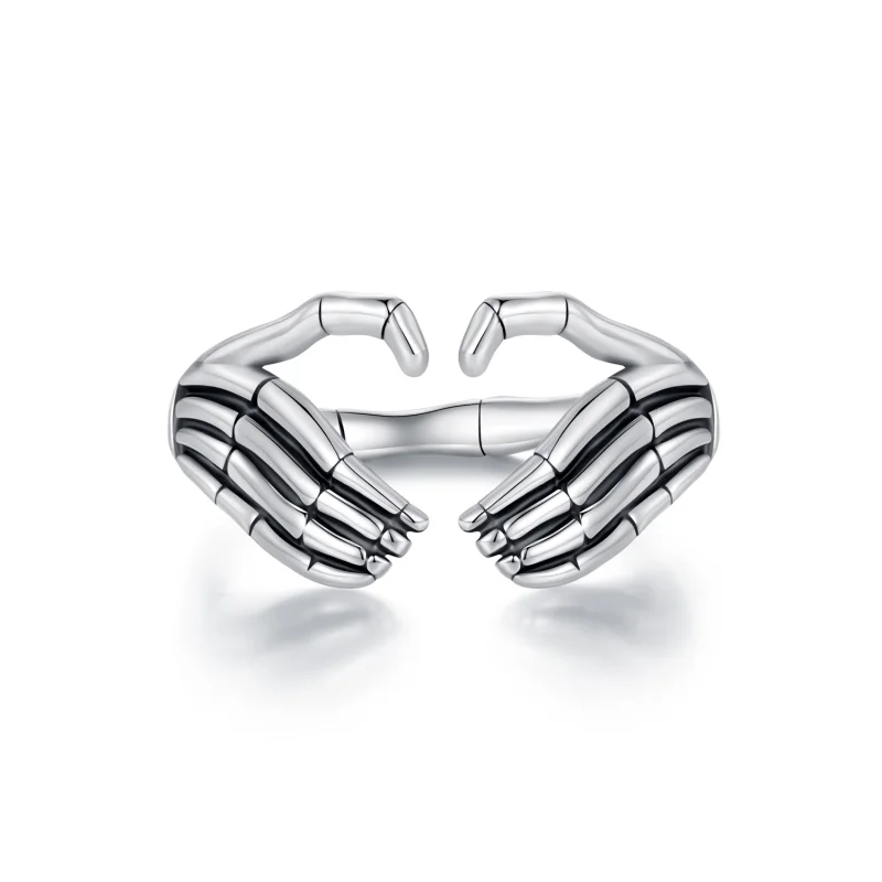 (image for) Pandora Style Skeleton Hand Open Ring - SCR971-E - Product Image