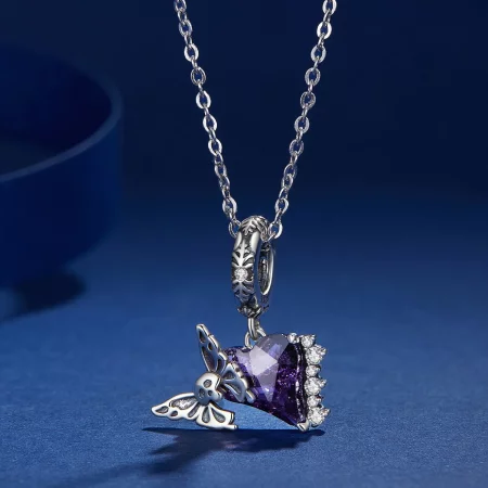 Pandora Style Skull Butterfly Silicone Dangle - BSC912