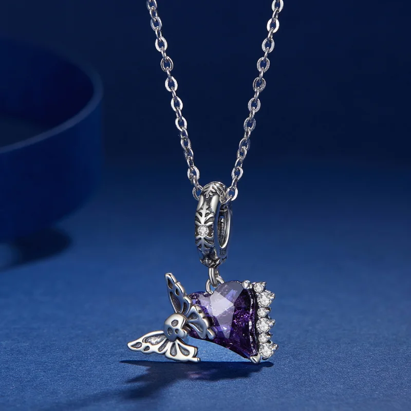 (image for) Pandora Style Skull Butterfly Silicone Dangle - BSC912 - View 3