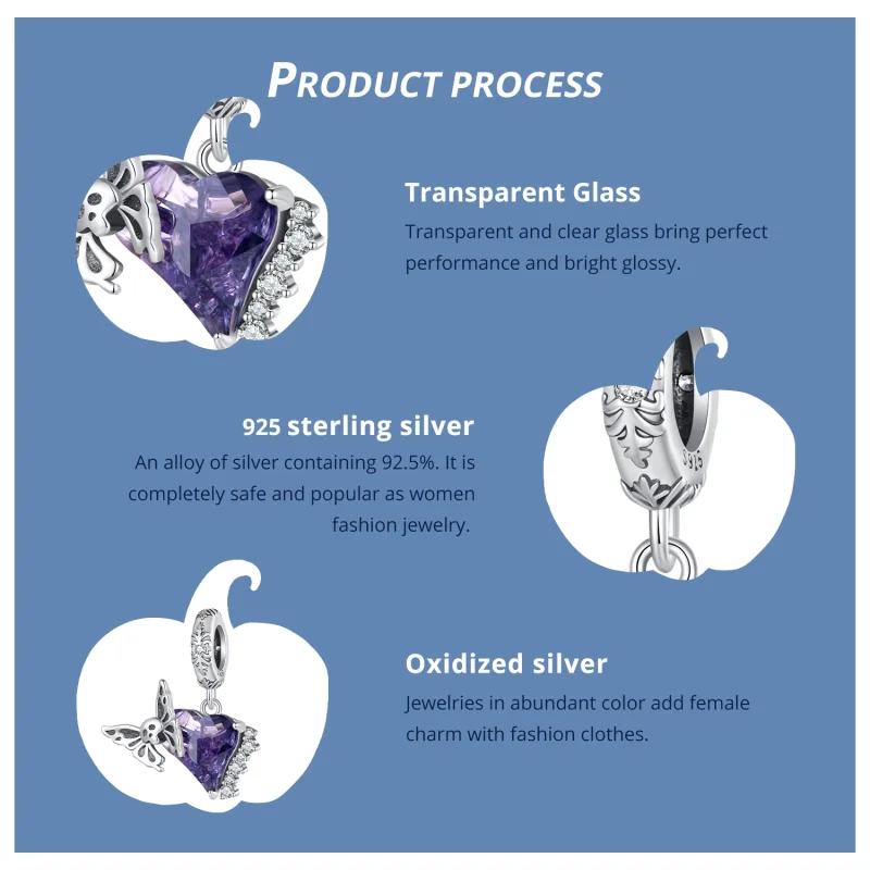 (image for) Pandora Style Skull Butterfly Silicone Dangle - BSC912 - View 5