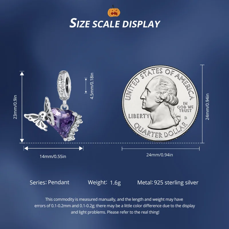 (image for) Pandora Style Skull Butterfly Silicone Dangle - BSC912 - View 7