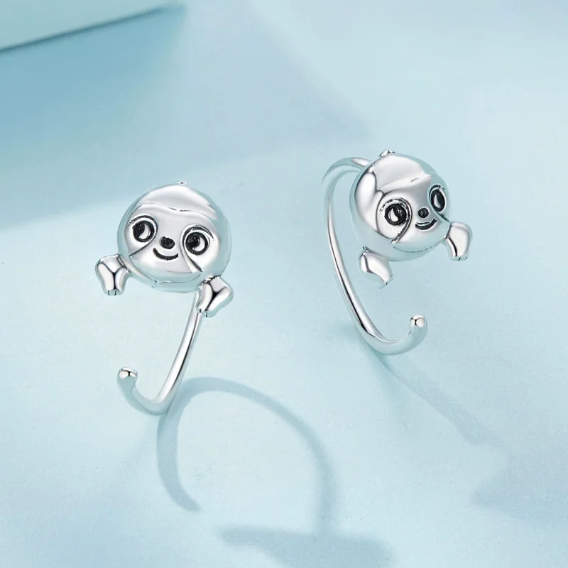 (image for) Pandora Style Sloth Studs Earrings - SCE1651 - View 2